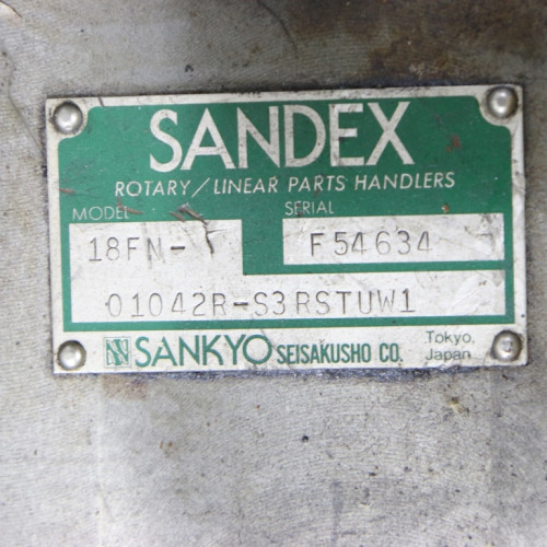 SANKYO 중고 SANDEX ROTARY LINEAR PARTS HANDLERS 18FN-01042R-S3RSTUW1 대당가격