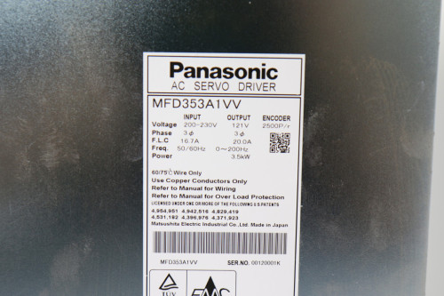 미사용품 파나소닉 서보드라이브 MFD353A1VV