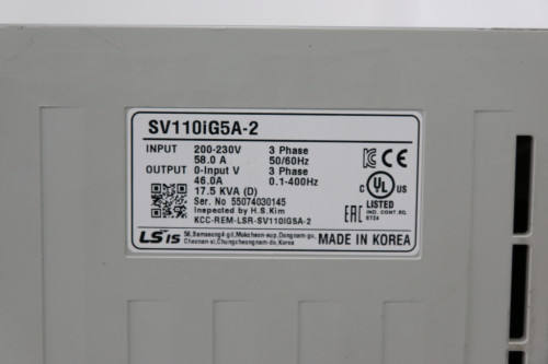LS 인버터 SV110iG5A-2 11kW 220V 대당가격