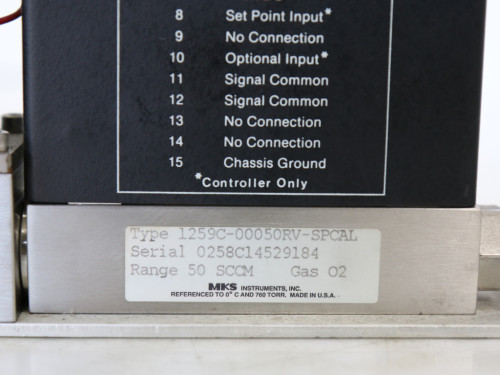 MKF 중고 MFC Mass Flow Controller 1259C-00050RV-SPCAL