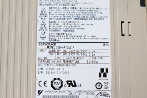 신품 야스카와 서보팩 SGDV-R70A21A
