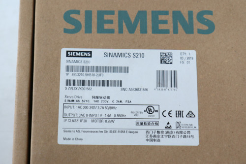 미사용품 SIEMENS 서보드라이브 SINAMICS S210 1P 6SL3210-5HB10-2UF0